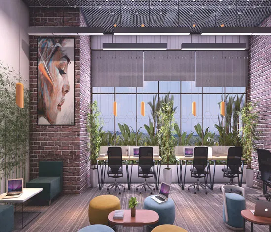 seperate office spaces
