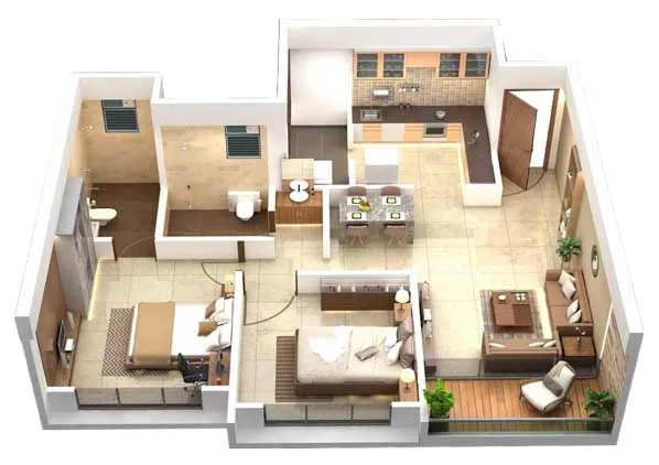 2bhk-unit-Floor-Plan